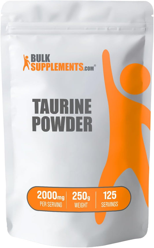 .COM Taurine Powder - Taurine Supplement, Taurine 2000Mg, Amino Acids Supplement - Heart Health Supplements, Unflavored & Gluten Free, 2G per Serving, 250G (8.8 Oz)